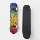 Abstract, kleurrijk web skateboard (Voorkant)