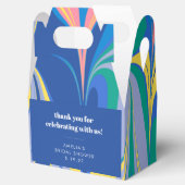 Abstract Kleurrijke Aangepaste Bruidsdouche Dankje Bedankdoosjes (Geopend)