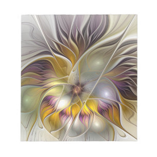 Abstract Kleurrijke Fantasie Bloem Moderne Fractal Notitieblok
