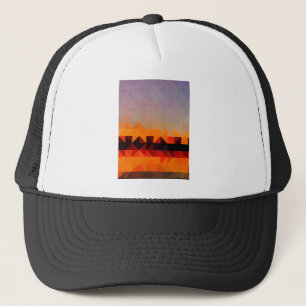 Abstract Kleurrijke Geometrische Kunst Trucker Pet