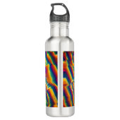 Abstract - kleurrijke glasvervormingen waterfles  (Achterkant)