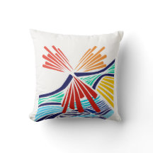 Abstract Kleurrijke Lijnen Worp Kussen | Moderne G