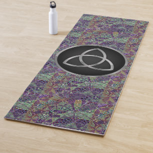 Abstract Kleurrijke Moderne Zilveren Drie-eenheids Yogamat