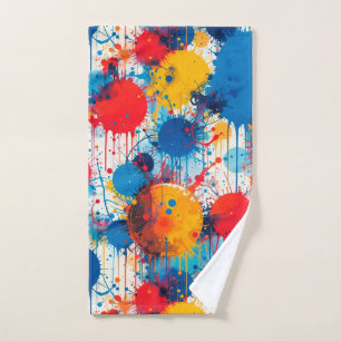 Abstract Kleurrijke Spat-art Handdoek