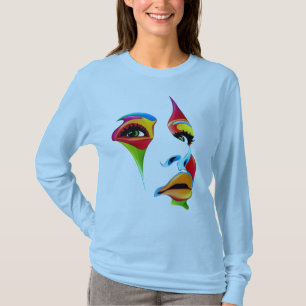 Abstract Kleurrijke Vrouw Kunst Gezicht” T-shirt