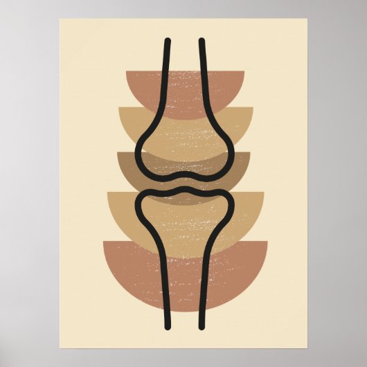 Abstract kniegewricht poster medische kunst (Voorkant)