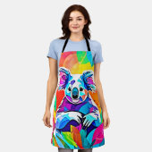 Abstract Koala-ontwerp Schort (Gedragen)