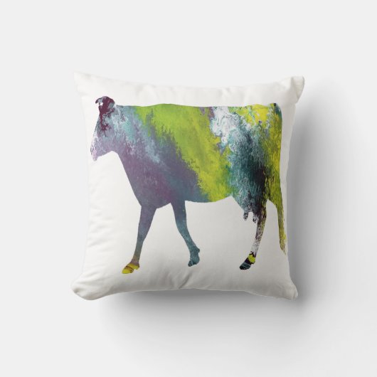 Abstract koeiensilhouet kussen (Voorkant)