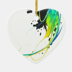 Abstract koel water Verf Spletters Keramisch Ornament