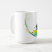 Abstract koel water Verf Spletters Koffiemok (Voorkant links)