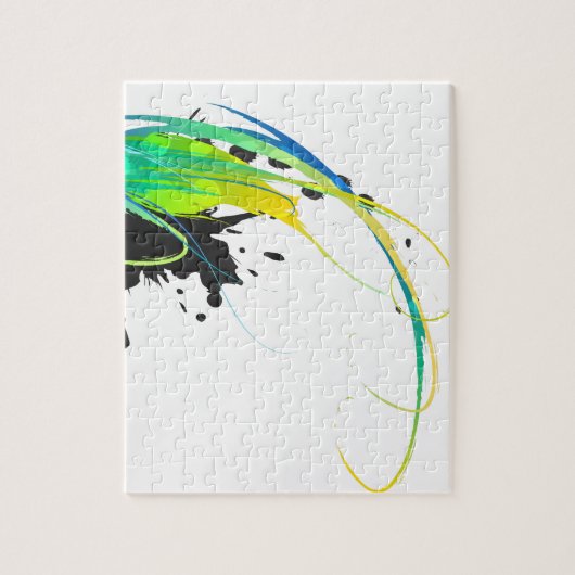 Abstract koel water Verf Spletters Legpuzzel (Verticaal)