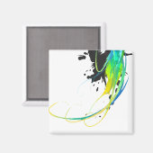 Abstract koel water Verf Spletters Magneet (Voorkant / Achterkant)