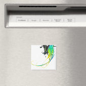 Abstract koel water Verf Spletters Magneet (Insitu (Vaatwasser))