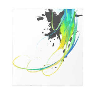 Abstract koel water Verf Spletters Notitieblok