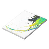 Abstract koel water Verf Spletters Notitieblok (Gedraaid)
