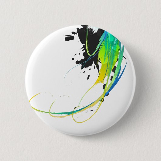 Abstract koel water Verf Spletters Ronde Button 5,7 Cm (Voorkant)