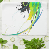 Abstract koel water Verf Spletters Theedoek (Gevouwen)