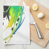 Abstract koel water Verf Spletters Theedoek (Quarter Fold)