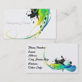 Abstract koel water Verf Spletters Visitekaartje (Voorkant / Achterkant)