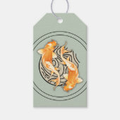 Abstract Koi Artistic Gift Label Cadeaulabel (Voorkant)