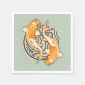 Abstract Koi Paper Napkins Servet (Voorkant)