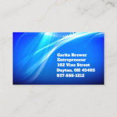 Abstract koninklijk blauw Visitekaartje (Achterkant)