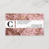 Abstract koper Blush roze acrylverf Visitekaartje (Achterkant)