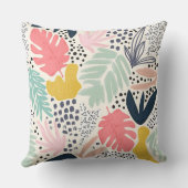 Abstract koraalpatroon Tropische collage Kussen (Achterkant)