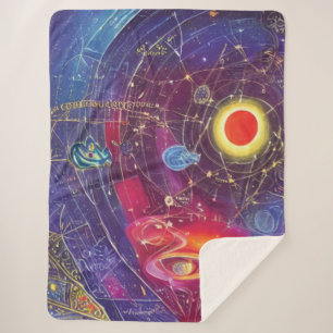 Abstract kosmisch diagram Sherpa Blanket Sherpa Deken