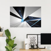 Abstract Kosmisch Portaal Poster (Thuiskantoor)
