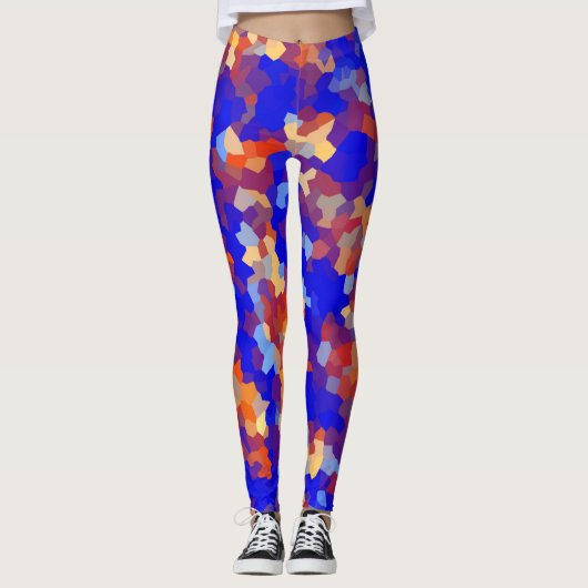 Abstract kristalpatroon leggings (Voorkant)