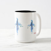 Abstract kruis op Mok van 15 oz (Voorkant rechts)