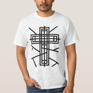 Abstract kruisontwerp t-shirt