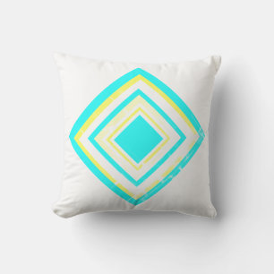 Abstract Kunst Bleek Turquoise Green Blue White Kussen