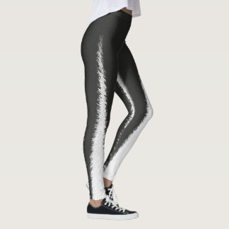 Abstract Kunst Minimalisme Grijs Wit Lijnen Leggin Leggings