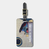 Abstract KunstBagagelabel met lederriem Bagagelabel (Voorkant verticaal)