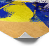 Abstract kunstbal volleybal poster (Hoek)