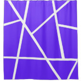 Abstract kunstblauw Paars-witminimalisme Douchegordijn (Voorkant)