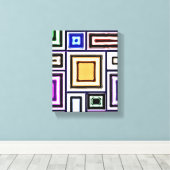 Abstract kunstcanvas canvas afdruk (Insitu (Houten vloer))