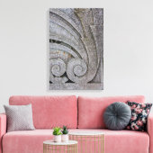 Abstract kunstdecosteegje — Gegevens over reliëf Canvas Afdruk (Insitu (Woonkamer))