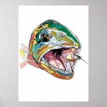 Abstract kunstforel Poster