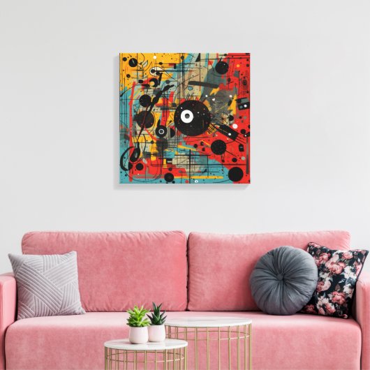 Abstract kunstframe canvas afdruk (Insitu (Woonkamer))