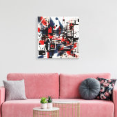 Abstract kunstframe canvas afdruk (Insitu (Woonkamer))