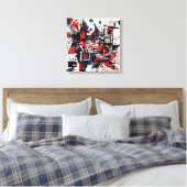 Abstract kunstframe canvas afdruk (Insitu (Slaapkamer))