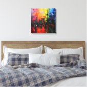Abstract kunstframe canvas afdruk (Insitu (Slaapkamer))