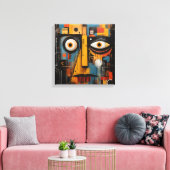 Abstract kunstframe canvas afdruk
