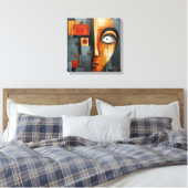 Abstract kunstframe canvas afdruk (Insitu (Slaapkamer))