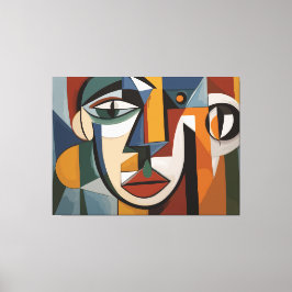 abstract kunstgezicht canvas afdruk