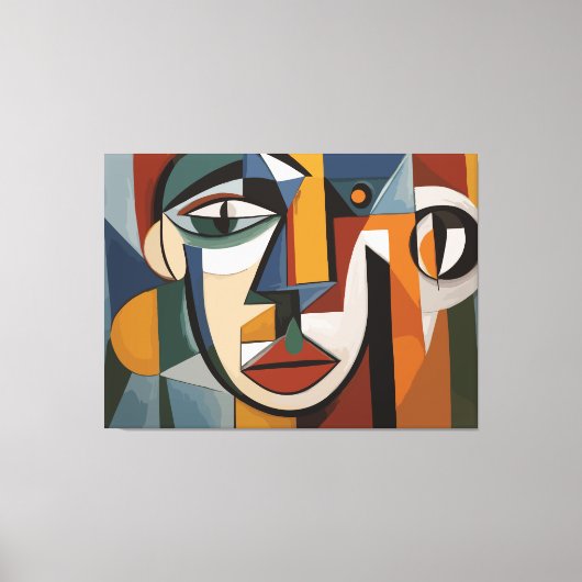 abstract kunstgezicht canvas afdruk (Voorkant)