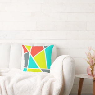 Abstract kunstgrijs koraalminimalisme kussen